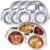 Tioncy 4 Pcs Stainless Steel Kids Plates 4 Sections Divided Unbreakable Dinner Plates Cute Car Shape bowls for Babies, Toddlers and Kids Lunch, Portion Control, Camping