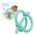 Frida Baby Get-A-Grip Silicone Teether for Teething Pain Relief, BPA-Free Food-Grade Teething Toys for Infant Baby Newborn 0-6, 12, 18 Months, Easy-Grip Teether Ring, PVC-Free, Teal