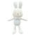 Super Soft Organic Cotton Baby First Friend, Attachment Doll for Baby, Pillow Buddy, Plush Animal Toys, Stuffed Animal Bunny, Chubby Cheeks Bow Tie Bunny (SkyBlue)