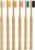 VIREO Bamboo Toothbrushes Medium Bristles 6-Pack – BPA-Free Eco-Friendly Toothbrushes for Adults – Biodegradable, Natural Wooden Toothbrush