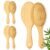 6pcs Bamboo Hair Brush with Steel Bristles for Women Wooden Paddle Hairbrush for Anti-Static Detangling & Scalp Massage Wooden Handle Brush for All Hair Types