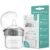 Mason Bottle 4oz Baby Glass Bottle with Breast Like Slow Flow Nipple, Cap+Ring – BPA Free, Non Toxic, Anti Colic Baby Bottle, Glass Feeding Bottle for Babies