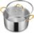 BEZIA 6 Quart 3-Ply Stainless Steel Stockpot, Soup Pot with Lid in Fully Clad Tri-Ply Stainless Steel, Even Heat Distribution, Cooking Pot with Handles, All Cooktops Compatible, Perfect for Stew