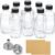 AOZITA 8 Pack, 2 oz Small Clear Glass Bottles w/Lid & 2 Funnels – 60ml Boston Shot Bottles for Health, Immunity, Potion, Wellness, Sample, Ginger, Juice – Mini Personal Care & Beauty Travel Bottle