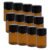 2ml Mini Amber Glass Bottles with Orifice Reducer and Cap for Essential Oils, Chemistry Lab Chemicals, Colognes & Perfumes (12 Pack)