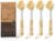 Dish Brush with Built-in Scraper – 4 Pack Bamboo Dish Scrubber Brush with Handle, Kitchen Brushes for Dishes & Pots, Sink, Eco Cleaning Tool Set