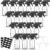 Fumete 20 Pcs 4 oz Glass Spray Bottles Empty Refillable Sprayer Containers with Funnels Labels Black Trigger Sprayers Spray Bottles for Essential Oil DIY Kitchen Hair Plants(Clear)