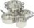 Oster Beauford 9-Piece Stainless Steel 5-Ply Encapsulated Base Cookware Set – Non-Toxic, Induction Compatible Pots and Pans with Stay-Cool Handles – Dishwasher Safe