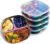 MIMORE Stainless Steel Kids Plates – 5 Pack Toddler Plates with Lids – Non Toxic & Divided
