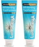 Lumineux Teeth Whitening Toothpaste 2 Pack Peroxide Free Enamel Safe for Sensitive Whiter Teeth, Fluoride Free, No Alcohol, Artificial Colors, SLS Free Dentist Formulated – 3.75 Oz