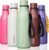 BJPKPK Insulated Water Bottles, 18 oz Stainless Steel Metal Water Bottle with Strap, BPA Free Leak Proof Jugs, Mugs, Flasks, Reusable Thermal Flasks for Sports & Travel, Macaron Green