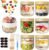10oz Overnight Oats Containers with Bamboo Lids, Glass Jars with Airtight Lids, Wide Mouth Mason Meal Prep Jars, Food Storage Container for Yogurt Salad Chia Pudding Snacks Spice Sugar,6 Pack