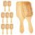 10 Pcs Bamboo Hair Brushes Bulk Anti Static Wooden Paddle Brush with Ergonomic Handle Round-tipped Bamboo Bristles Detangling Brush Paddle for Scalp Massage & Detangling, 9.65” X 3.35”