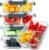 KOMUEE Glass Meal Prep Containers 3 Compartments, 5 Pack 36 oz, Glass Food Storage Containers with Lids, Airtight Lunch Bento Box, Portion Control, Freezer and Microwave Safe