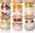 Liuruiyu 6-Pack Overnight Oats Containers with Bamboo Airtight Lids, 16oz Wide Mouth Mason Salad jars, Glass Food Storage Containers for Snacks Sugar Spice Yogurt