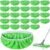 24 Pack Reusable Microfiber Mop Pads Compatible with Sweeper Mop, Replacement Wet Mopping pad Refills, Washable Dry Sweeping Cloths for Floor Cleaning, Green Coral Fleece (Mop Not Included)