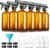 16oz Amber Glass Spray Bottles,6 Pack Glass Spray Bottles Refillable Empty Bottle with Adjustable Nozzle,Spray Bottle for Essential Oils,Cleaning,Pets,Hair Mister