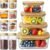 Suclain 12 Pcs Airtight Glass Food Storage Containers with Bamboo Lids Set Including 4 Pieces Meal Prep Glass Containers Lunch Bento Boxes and 8 Pieces Overnight Oats Jars Snack Storage Salad Jars