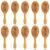 10 Pcs Bamboo Hair Brush, Bulk Natural Wooden Paddle Brush Bamboo Detangling Hairbrush Round-tipped Bamboos Bristles Lightweight Massage Scalp Hair Combs for All Hairs Types for Women Men