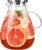 1 Gallon Glass Pitcher with Lid and Handle, Hot & Cold Water Jug, Extra-Wide Mouth Beverage Carafe for Juice, Iced Tea & Drinks
