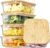 Vtopmart 5 Pack 35oz Glass Containers with Bamboo Lids, Meal Prep Food Storage Containers, BPA Free, Microwave & Dishwasher Safe