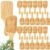 10 Pcs Bamboo Hair Brush, Bulk Round-tipped Bamboo Bristles Detangling Brush Paddle Lightweight Massage Anti Static for Women Men and Children, Stimulates Scalp for Hair Growth (Large, Count, 10)