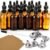 AOZITA 24 PCS, 1 oz Dropper Bottles for Essential Oils with 6 Funnels & 1 Long Glass Dropper – 30ml Amber Glass Bottle with Eye Droppers – Tincture Bottles, Leak Proof Travel Bottle for Liquids