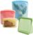 Stasher Silicone Reusable Storage Bags, 4-Pack, Reusable Freezer Bags, Microwave, Dishwasher, Oven Safe, Sous Vide, Premium Lunch Containers, Eco Friendly, Food Storage Bags, Snack Bags, Rainbow