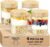 DRKIO 16 Oz Overnight Oats Containers with Bamboo Lids – 4 Pack Glass Storage Jars with Airtight Lids Wide Mouth Mason Food Jars Great for Meal Prep Salad Chia Pudding Snacks Yogurt Sugar Spice Cereal