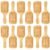 12 Pcs Bamboo Hair Brush, Bulk Wooden Paddle Brush for Women Round-tipped Bamboo Bristles, Detangling Brushes Lightweight Scalp Massage Anti Static for Women Men (9.84” × 3.4”)