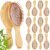 Weysat 12 Pcs Bamboo Hair Brushes Bulk, Natural Wooden Paddle Detangling Brush, Scalp Massage and Anti-Static Hairbrushes, DIY Engraving Gifts for Women, Men, and All Hair Types (White)