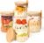 Overnight Oats Containers with Lids,4 Pack 18oz Overnight Oats Jars with Spoons,Salad Meal Prep Jar with Bamboo Lids for Chia Seed Pudding Salad Cereal Coffee Flour,Sourdough Starter Jar for Bread