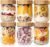 6 Pack 16oz Glass Overnight Oats Jars – Airtight Containers with Bamboo Lids, Wide Mouth Mason Jars for Salad, Yogurt, Snacks & Food Storage