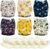Mama Koala 3.0 Cloth Diapers for Babies, 6 Pack One Size Washable and Reusable Pocket Diapers for Newborns and Toddlers (Animals and Earth)