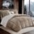Woolrich Reversible Comforter Set Ultra Soft Plush to Sherpa, Down Alternative, Cold Weather Winter Warm Bedding, with Matching Sham, Decorative Pillow Taupe/Ivory King 3 Piece