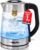 Mueller Rapid Boil Electric Tea Kettle 1.8L – Borosilicate Glass & Stainless Steel – BPA-Free Hot Water Boiler, LED Light, Auto Shut-Off, Boil Dry Protection Fast Water Heater – Kitchen Appliances