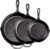 Lodge Seasoned Cast Iron Skillet Set – PFAS-Free, Non-Toxic Cookware – Use with an Oven, Stove, Grill, or Campfire – Naturally Non-Stick & Oven Safe – 8, 10.25 & 12 Inches