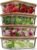 Glass Food Storage Containers with Bamboo Lids (4 Pack, 36 Ounce) Eco Friendly Meal Prep Containers Airtight – Plastic Free, BPA Free
