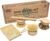 Jungle Culture 4 Piece Bamboo Dish Brush Set for Washing Up • Long Lasting Wooden Dish Brush with 3 Replacement Heads & Loofah Sponge Scourer • Eco Friendly Wooden Scrub Brush for Pots, Pans & Dishes