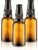 3 Pack Empty Refillable Glass Amber Pump Bottle Ideal for Lotion Cream Essential Oil Travel Small Container, 30ml