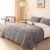 Ultra-Soft Warm Plush Sherpa Fleece Down Comforter Queen Size – Thickened Boho 3D Jacquard Reversible Bedding Comforter Set Fluffy Surface for Cozy Autumn and Winter Nights (Full/Queen,Grey)