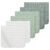 Looxii Muslin Burp Cloths 100% Cotton Muslin Cloths Large 20”x10” Extra Soft and Absorbent 6 Pack Baby Burping Cloth for Boys and Girls White+Green