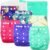 Leekalos Cloth Diapers Reusable for Boys and Girls, Baby Diaper Cloth with Inserts & Wet Bag One Size (Floral)