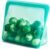 Stasher Premium Silicone Reusable Food Storage Stand-Up Mid Bag, Aqua, Microwave, Sous Vide, Dishwasher, Oven and Freezer Safe, BPA Free, Leak-free, Eco-friendly, 56 Oz